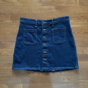 GAP Dark Blue Denim Mini Skirt with Patchwork Pockets